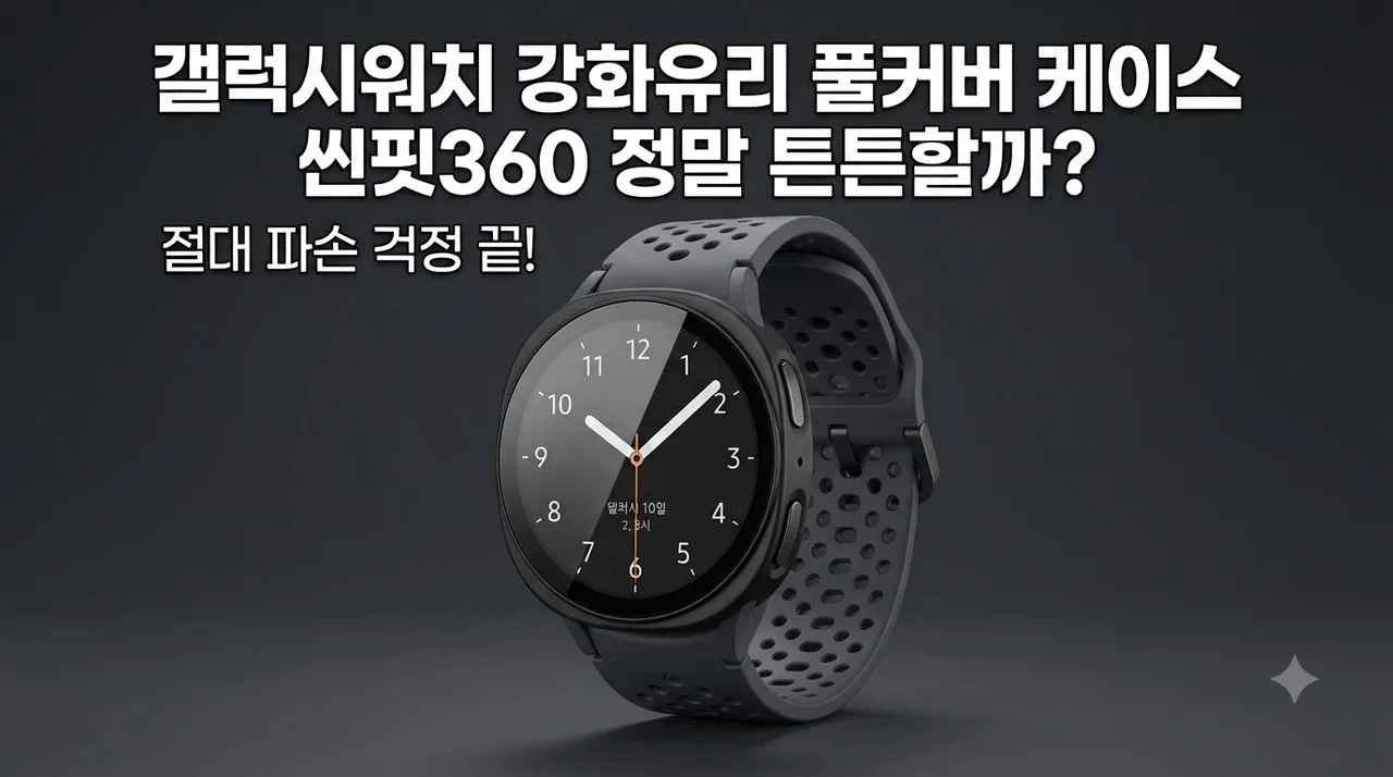 갤럭시워치 강화유리 풀커버 케이스 씬핏360 정말 튼튼할까?