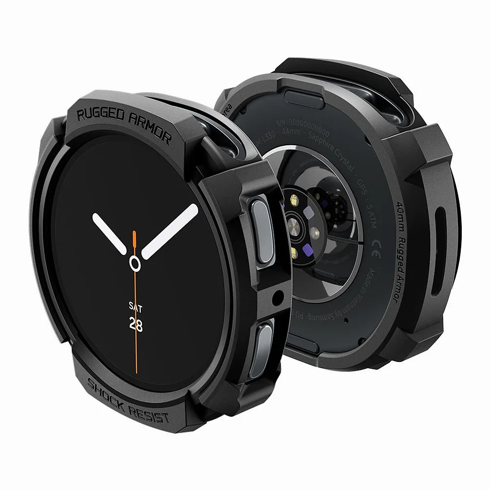 갤럭시워치 케이스 러기드아머 갤럭시 워치9, 44mm, 매트블랙 상세 이미지 1