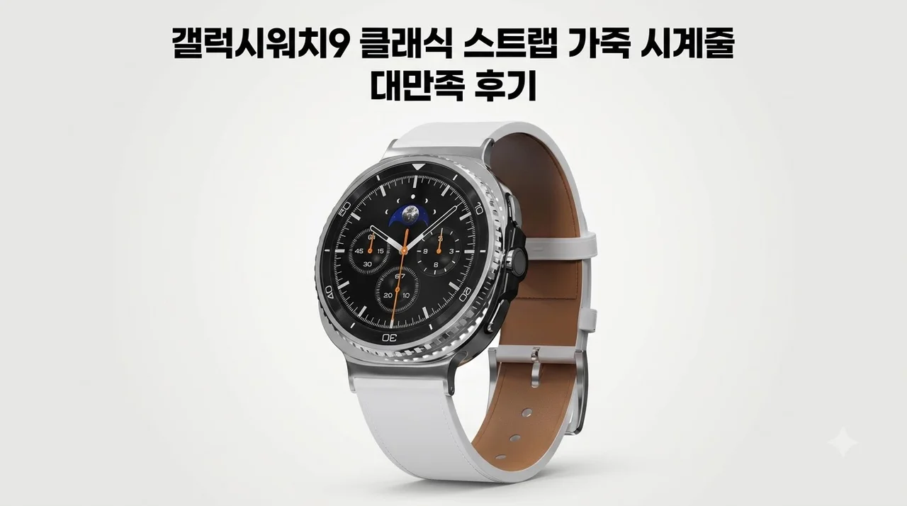 갤럭시워치9 클래식 스트랩 가죽 시계줄 디버클 화이트 대만족 후기