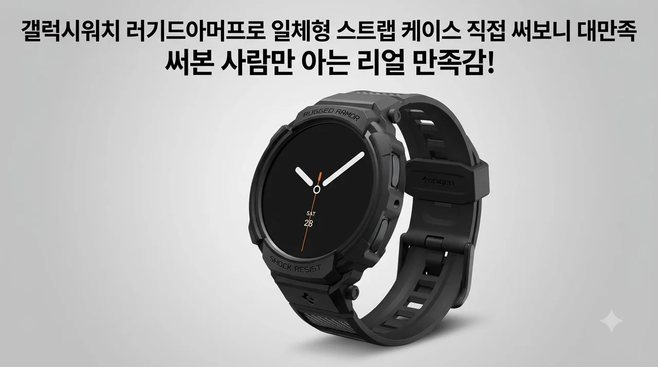 갤럭시워치 러기드아머프로 일체형 스트랩 케이스 직접 써보니 대만족