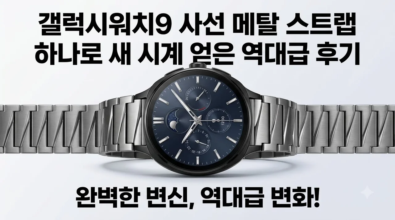갤럭시워치9 사선 메탈 스트랩 하나로 새 시계 얻은 역대급 후기