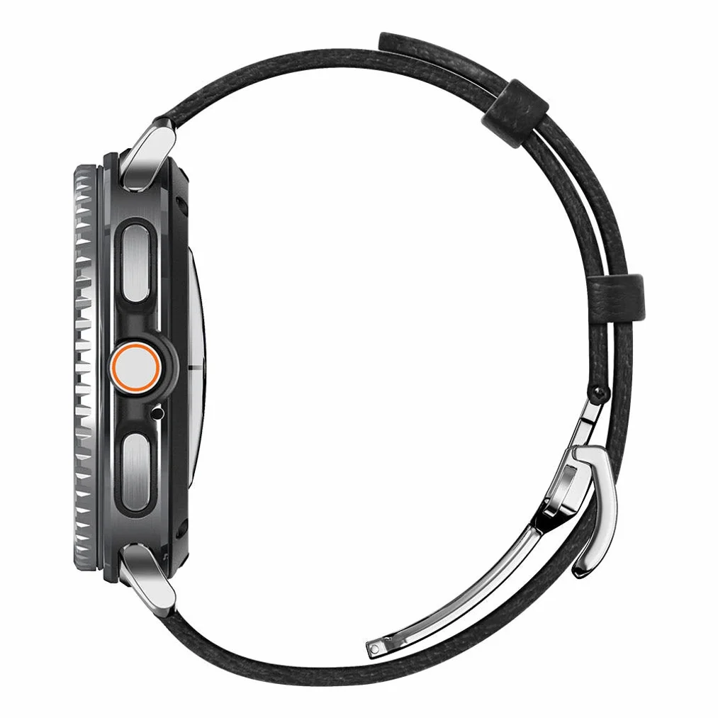 갤럭시워치 천연 가죽 스트랩 엔조 갤럭시 워치9, 40mm, 블랙 상세 이미지 2