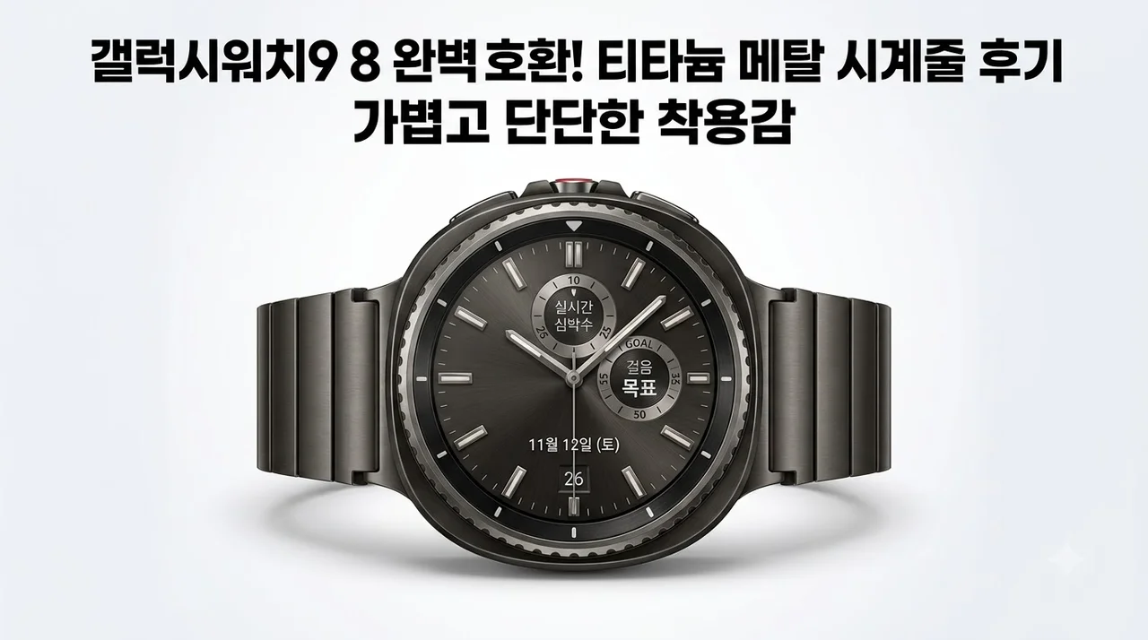 티타니즘 갤럭시워치9 8 티타늄 스트랩 메탈 시계줄 후기