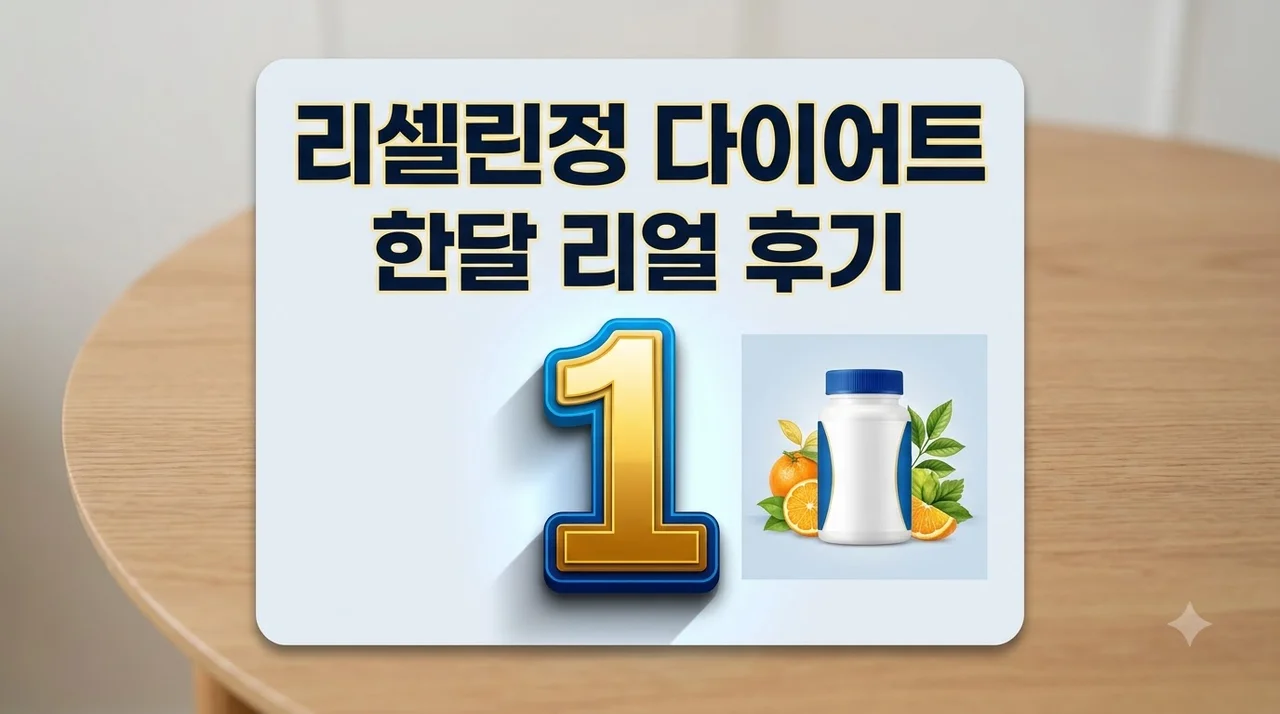 리셀린정 다이어트 효과 성분 부작용 한달 복용 내돈내산 총정리