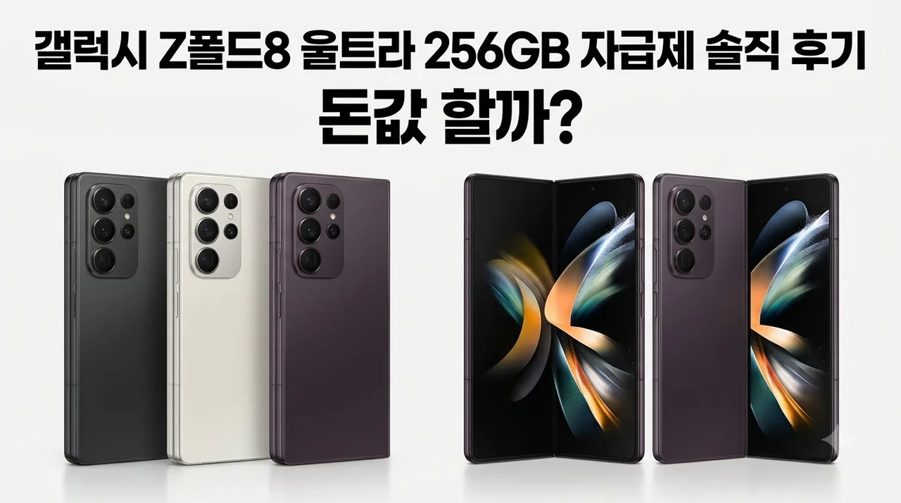 갤럭시 Z폴드8 울트라 256GB 자급제 솔직 후기, 돈값 할까?