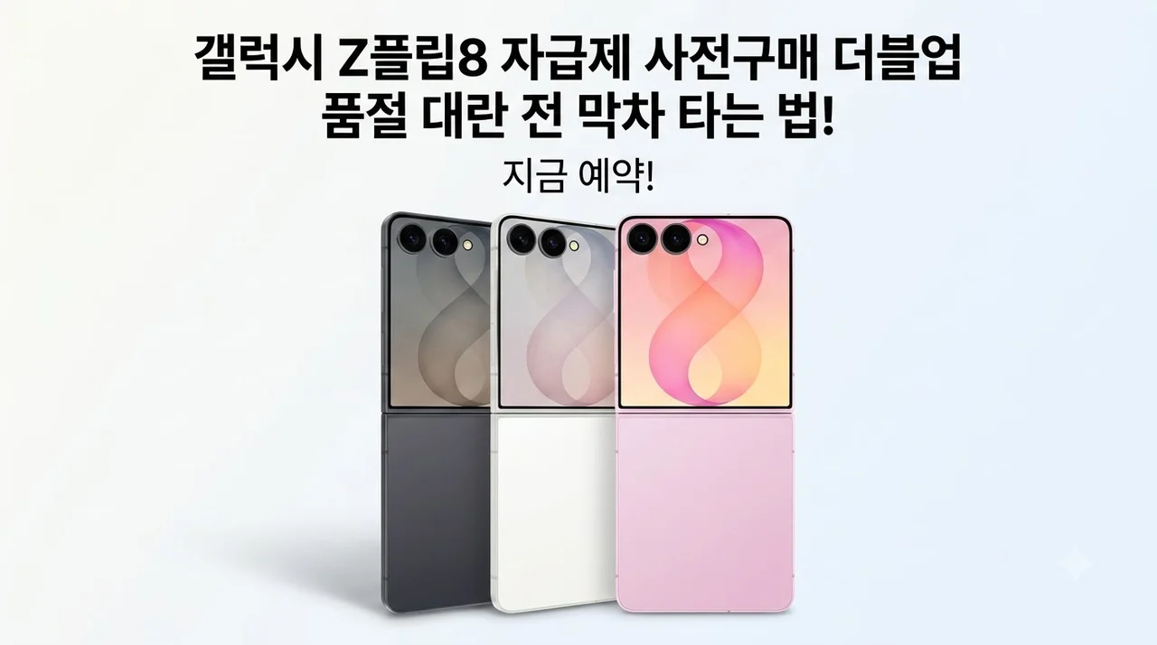 갤럭시 Z플립8 자급제 사전구매 더블업 품절 대란 전 막차 타는 법