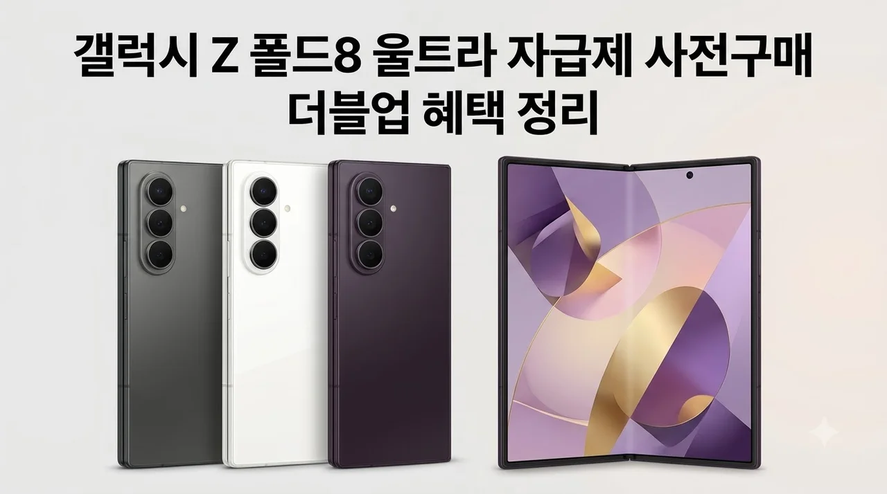 갤럭시 Z 폴드8 울트라 자급제 사전구매 더블업 혜택 정리