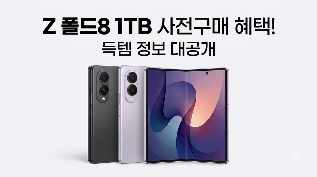 갤럭시 Z 폴드8 1TB 자급제 사전구매 할인으로 득템하는 비결