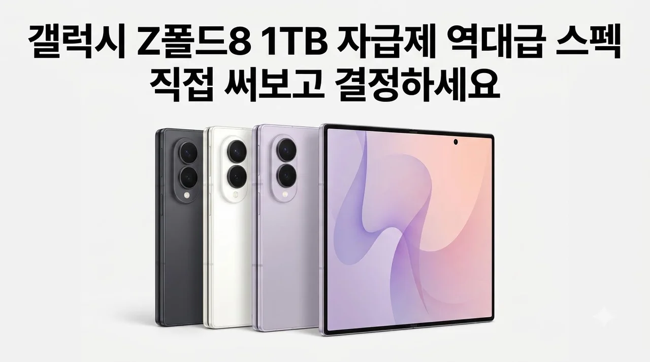 갤럭시 Z폴드8 1TB 자급제 역대급 스펙, 직접 써보고 결정하세요