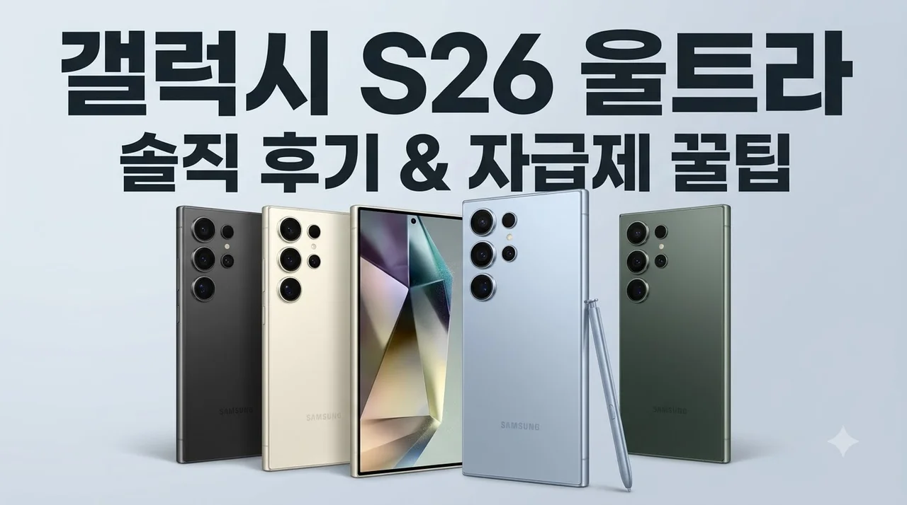 갤럭시 S26 울트라 자급제 솔직한 실사용 후기와 구매 꿀팁