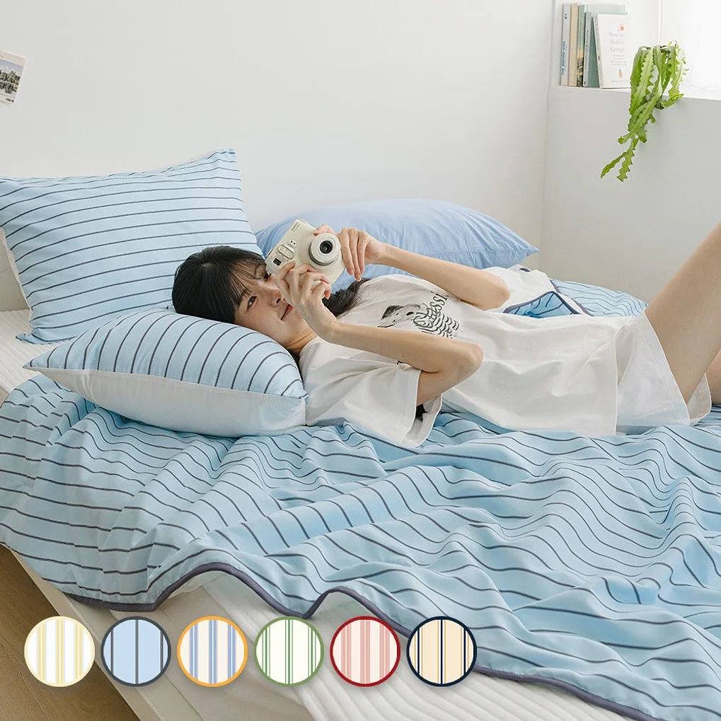 [네이버단독] 바자르 이불 냉감 썸머빌리지 먼지없는 양면 여름 차렵이불 SS 상세 이미지 1