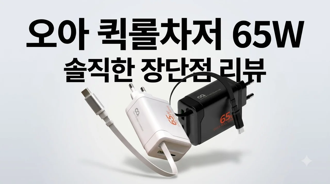 오아 퀵롤차저 65W 일체형 충전기, 직접 써보고 느낀 솔직한 장단점