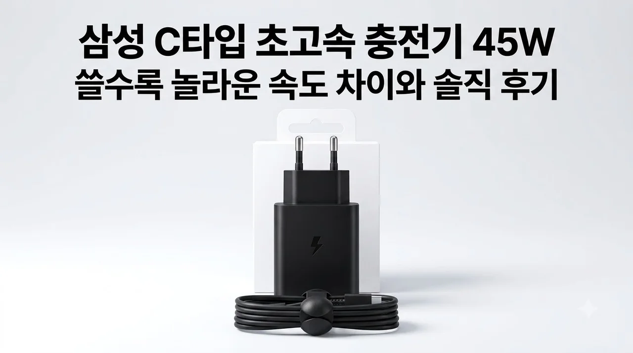 삼성 C타입 초고속 충전기 45W 쓸수록 놀라운 속도 차이와 솔직 후기