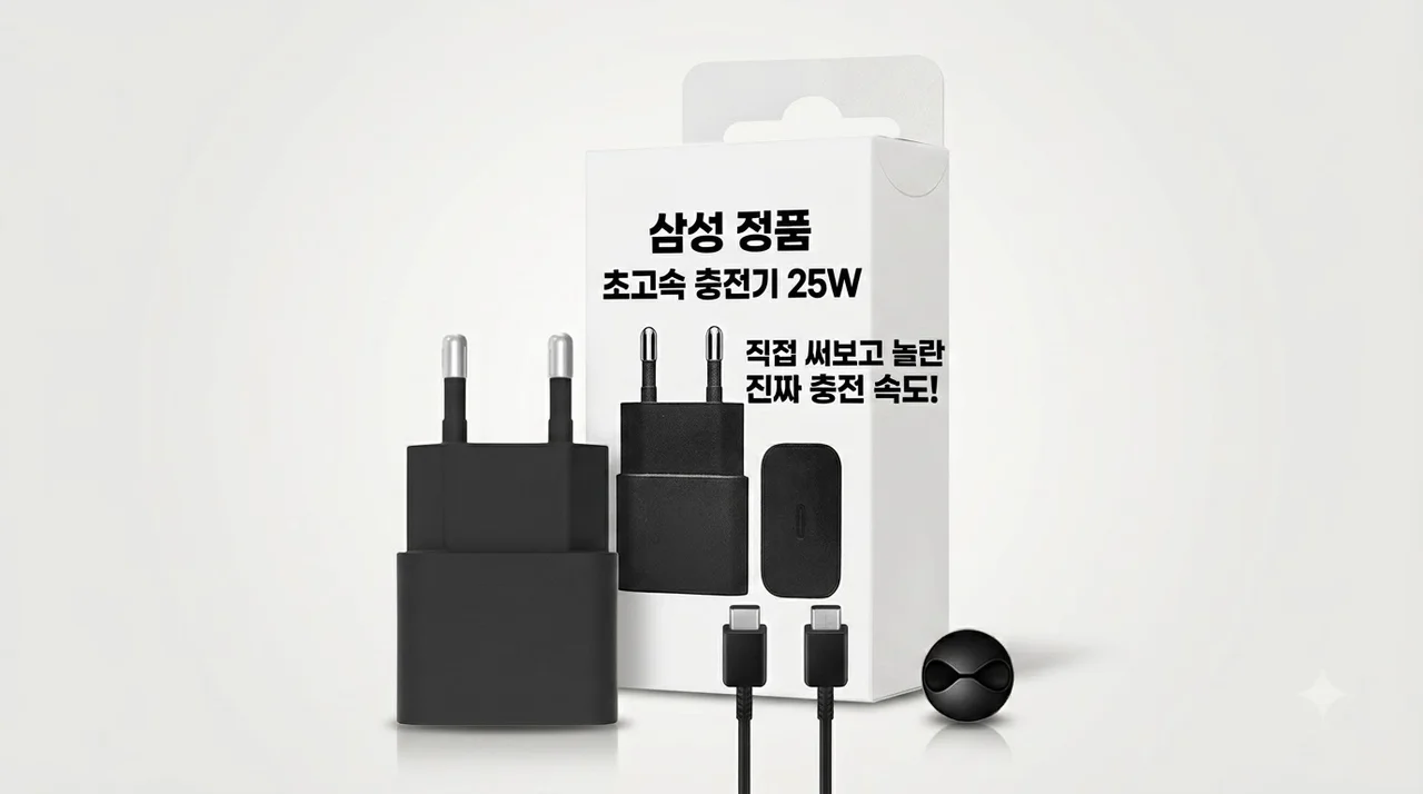 삼성 정품 초고속 충전기 25W, 직접 써보고 놀란 진짜 충전 속도