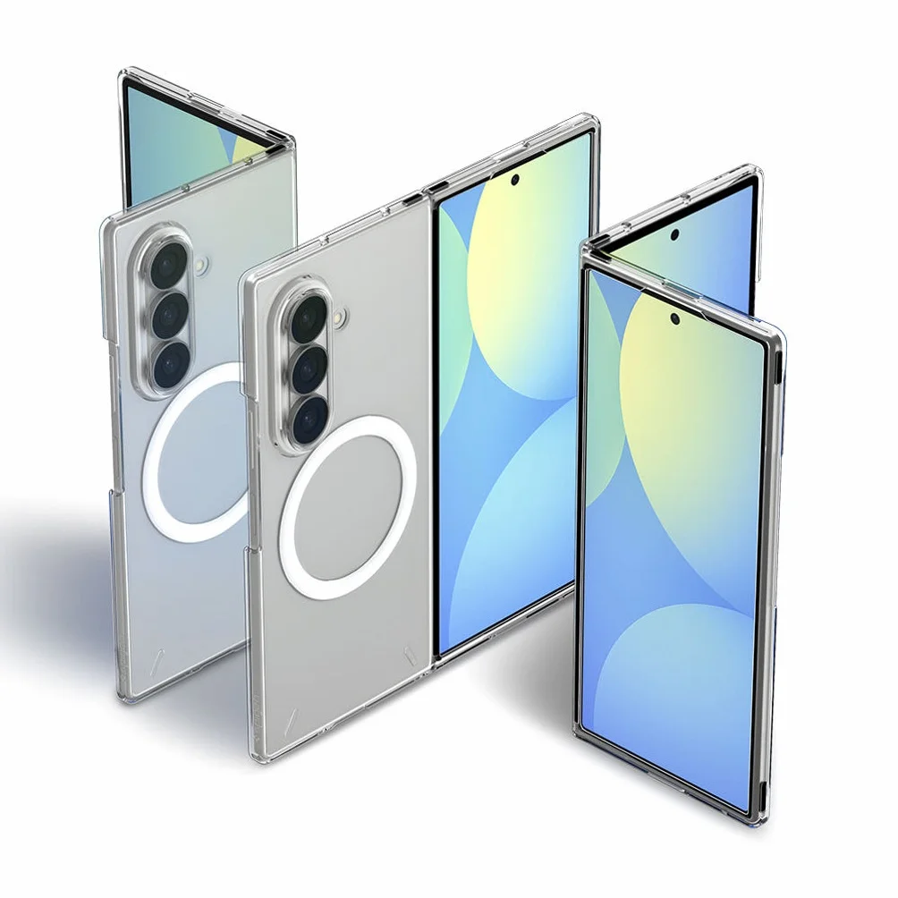 Qi2 20W 인증 갤럭시 맥세이프 케이스 초슬림 에어스킨 맥핏 클리어화이트, 갤럭시Z 폴드8 울트라 상세 이미지 1