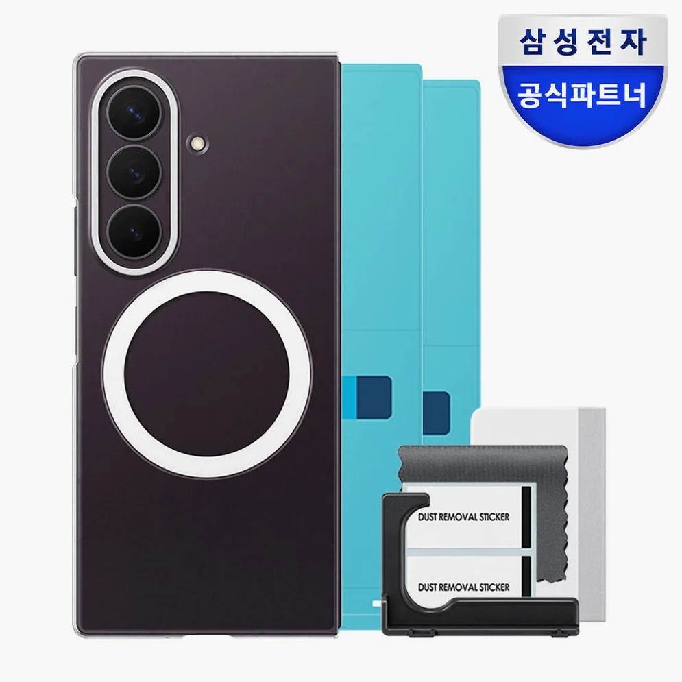 삼성 맥세이프 마그넷 정품 클리어 케이스 커버 투명, 갤럭시Z 폴드8 울트라 상세 이미지 1