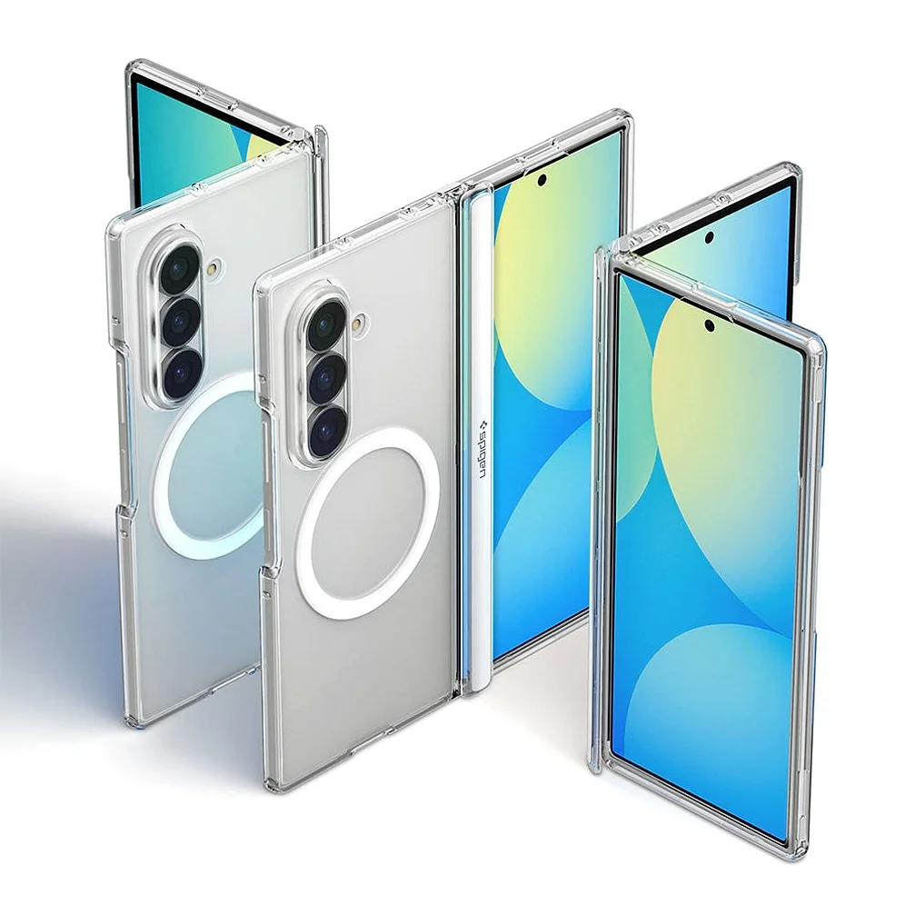Qi2 20W 인증 갤럭시 맥세이프 케이스 힌지 풀커버 울트라하이브리드프로 맥핏 클리어화이트, 갤럭시Z 폴드8 울트라 상세 이미지 1