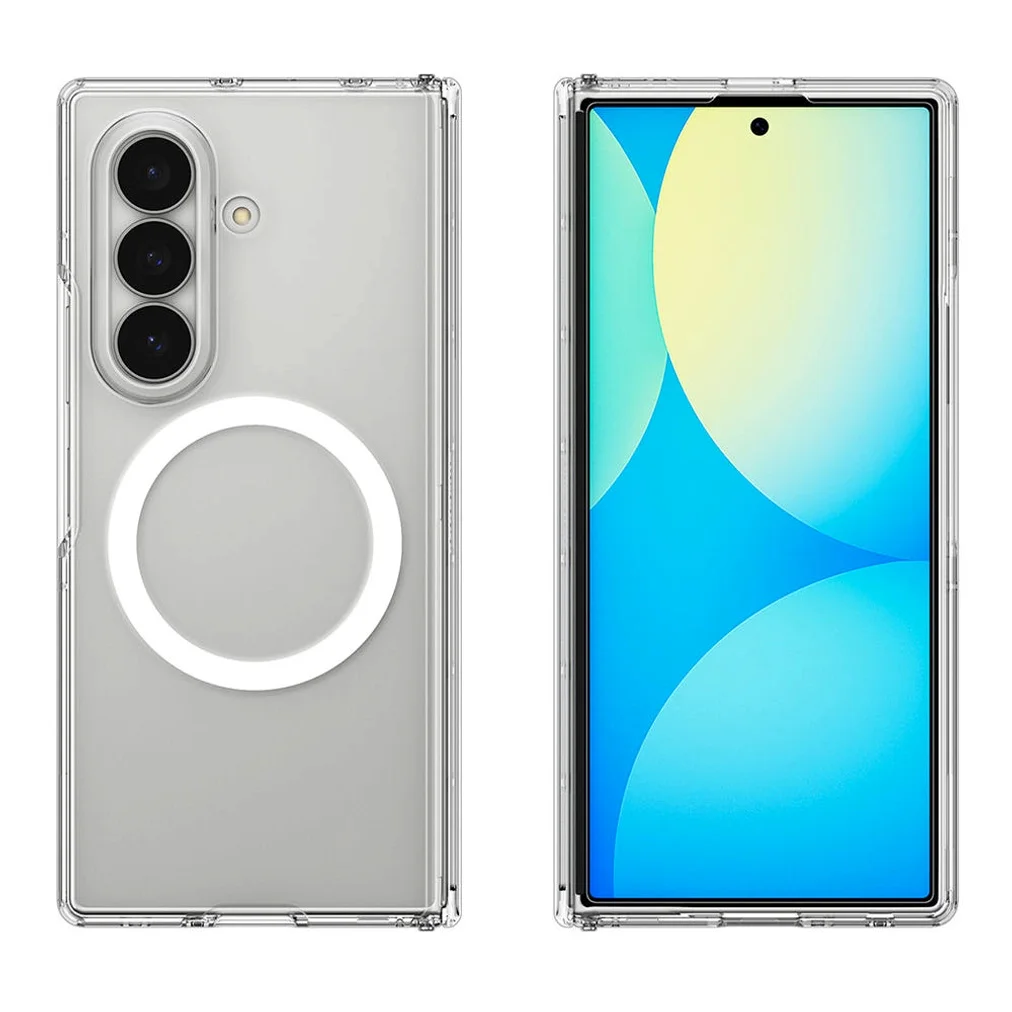 Qi2 20W 인증 갤럭시 맥세이프 케이스 힌지 풀커버 울트라하이브리드프로 맥핏 클리어화이트, 갤럭시Z 폴드8 울트라 상세 이미지 4