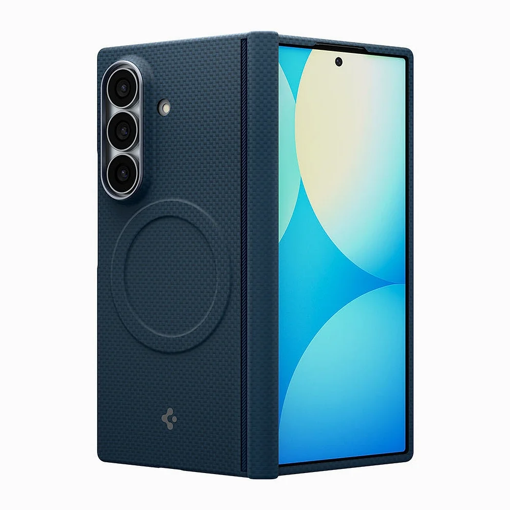 Qi2 20W 인증 갤럭시 맥세이프 케이스 초슬림 카본 에어스킨아라미드 맥핏 갤럭시Z 폴드8 울트라, 아라미드, 네이비 상세 이미지 1