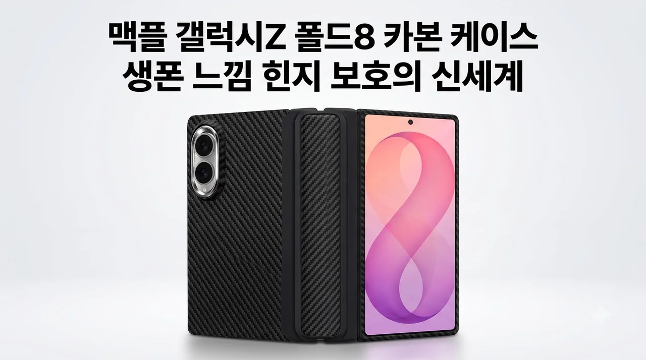 맥플 갤럭시Z 폴드8 카본 케이스, 생폰 느낌 힌지 보호의 신세계