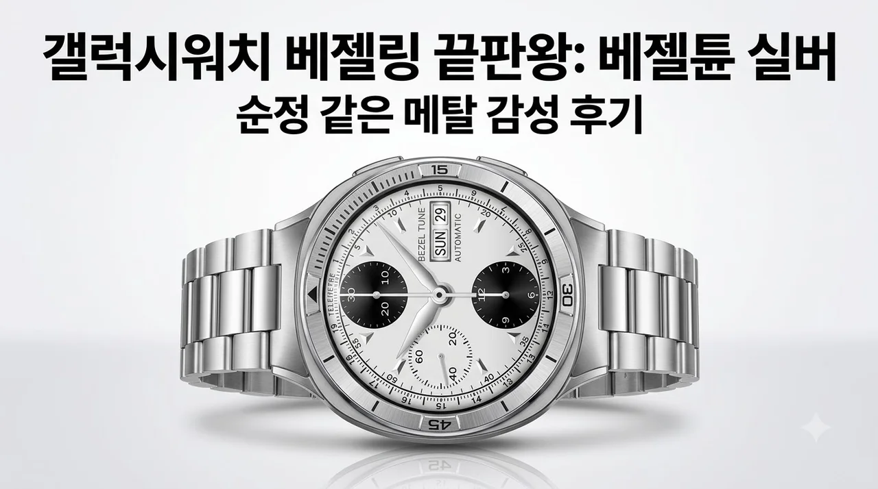 갤럭시워치 베젤링 케이스 베젤튠 실버, 순정 같은 메탈 감성 끝판왕 후기