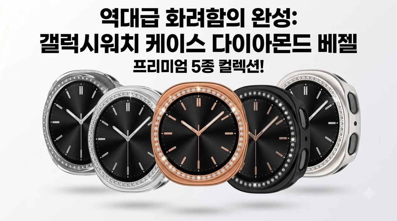갤럭시워치9 케이스 다이아몬드 베젤로 완성하는 역대급 화려함