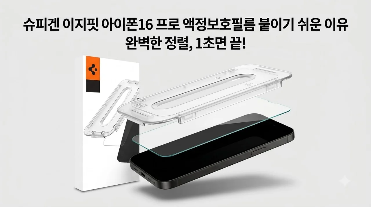 슈피겐 이지핏 아이폰16 프로 액정보호필름 붙이기 쉬운 이유