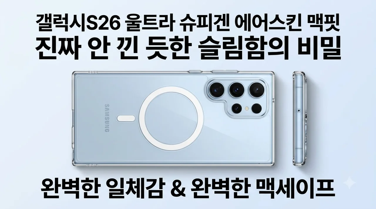 갤럭시S26 울트라 슈피겐 에어스킨 맥핏, 진짜 안 낀 듯한 슬림함의 비밀