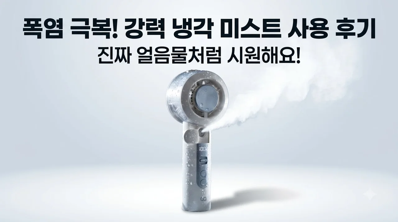 오아 아이스볼트미스트 휴대용 선풍기 냉각 미스트로 폭염 극복한 후기