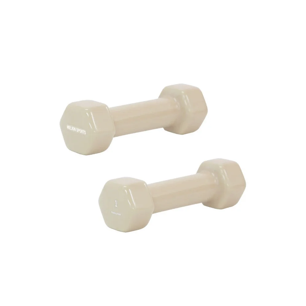 멜킨 미용 아령 PVC 스위티 덤벨 3kg 2개 세트 여성 필라테스 홈트 헬스 다이어트 상세 이미지 4