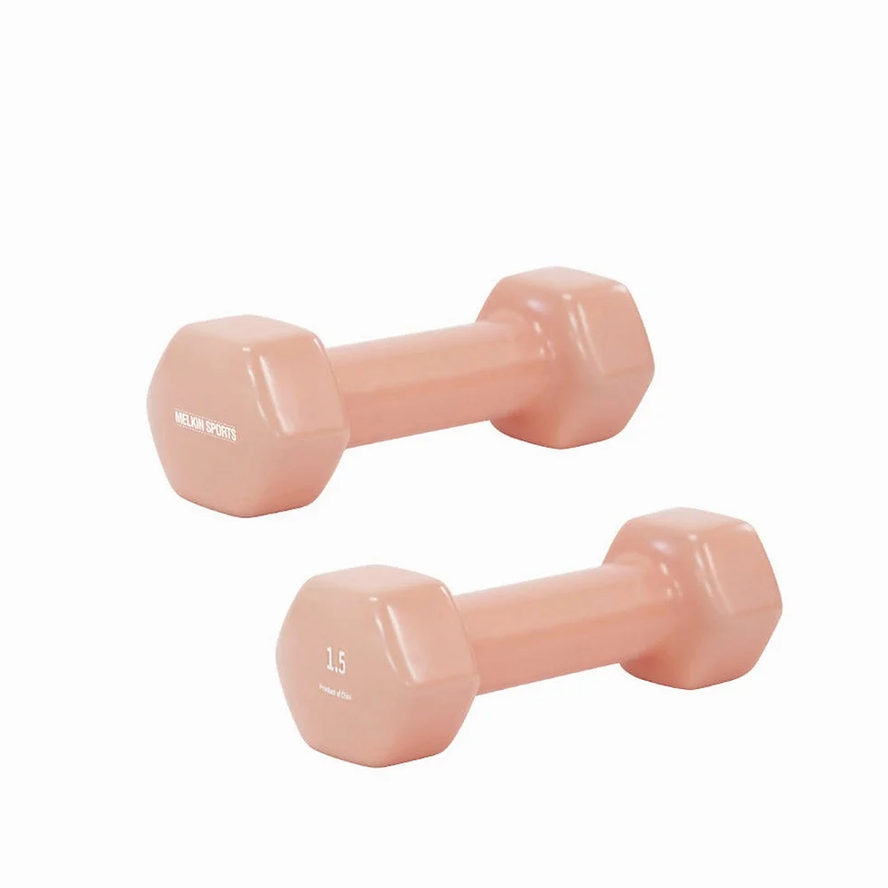 멜킨 미용 아령 PVC 스위티 덤벨 3kg 2개 세트 여성 필라테스 홈트 헬스 다이어트 상세 이미지 5
