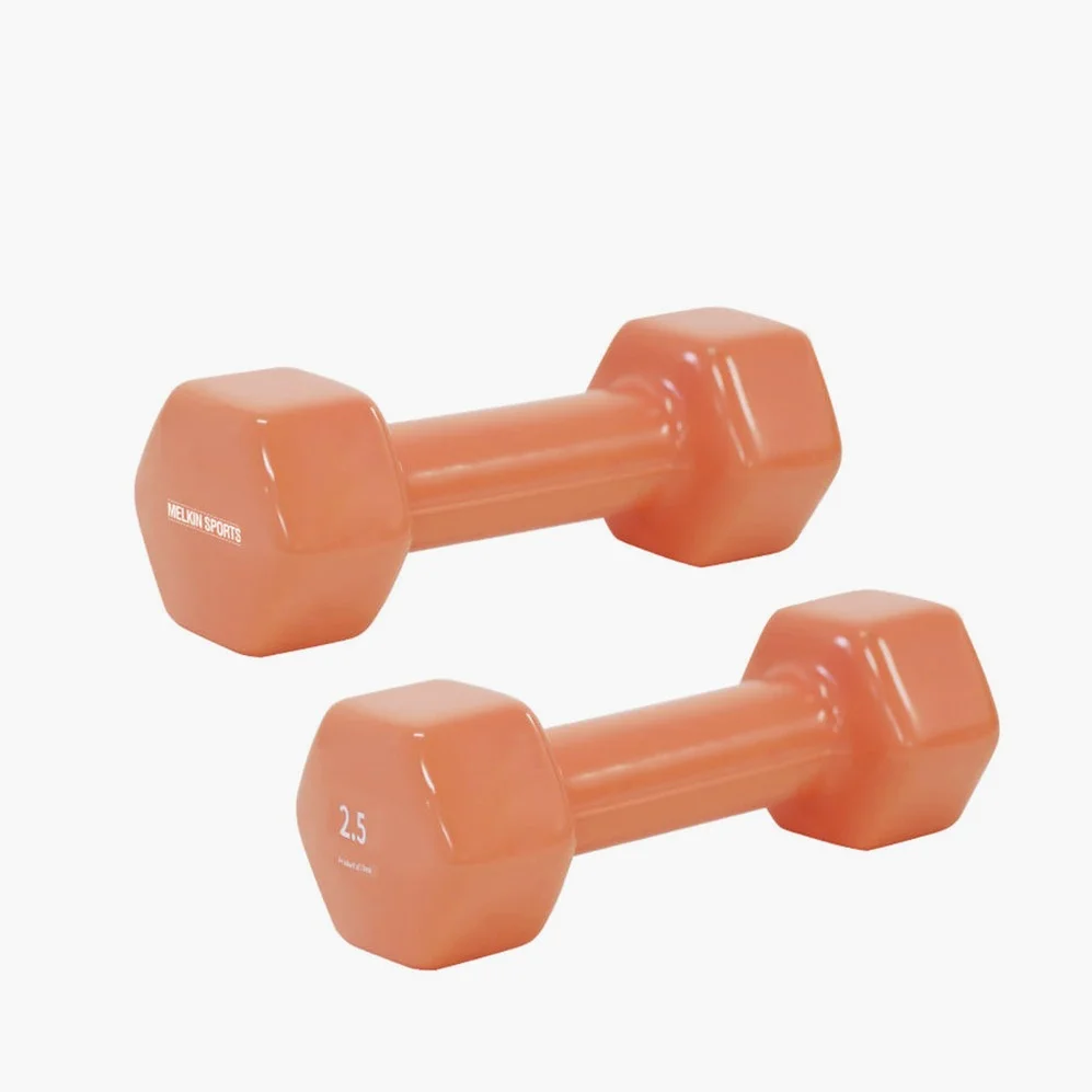 멜킨 미용 아령 PVC 스위티 덤벨 3kg 2개 세트 여성 필라테스 홈트 헬스 다이어트 상세 이미지 6