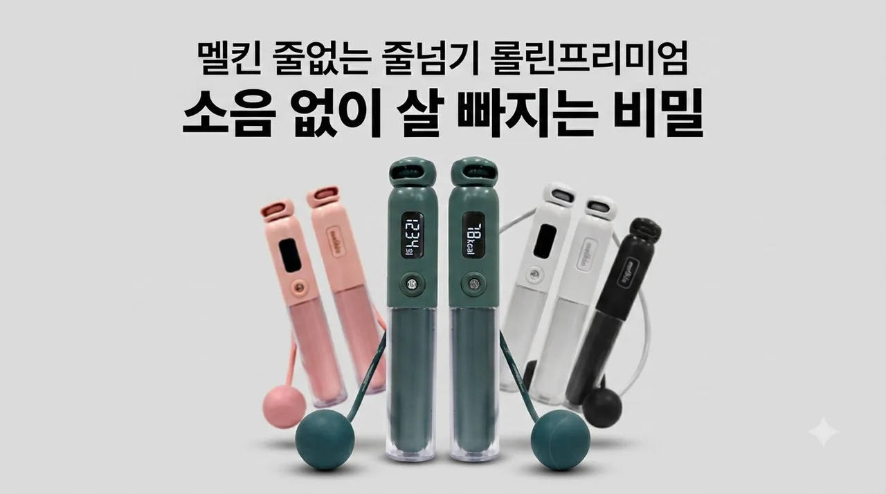 멜킨 줄없는 줄넘기 롤린프리미엄, 소음 없이 살 빠지는 비밀