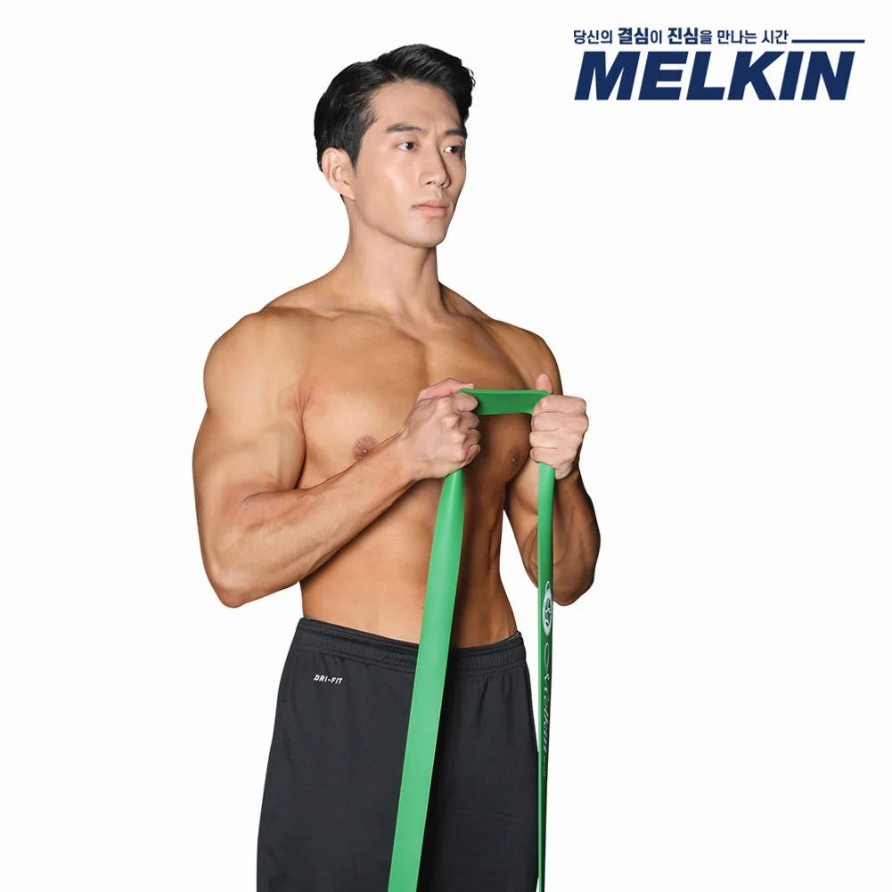 멜킨 풀업밴드 턱걸이 철봉 헬스 스포츠 밴드 근력 운동 고무밴드 3단계 블랙 상세 이미지 2