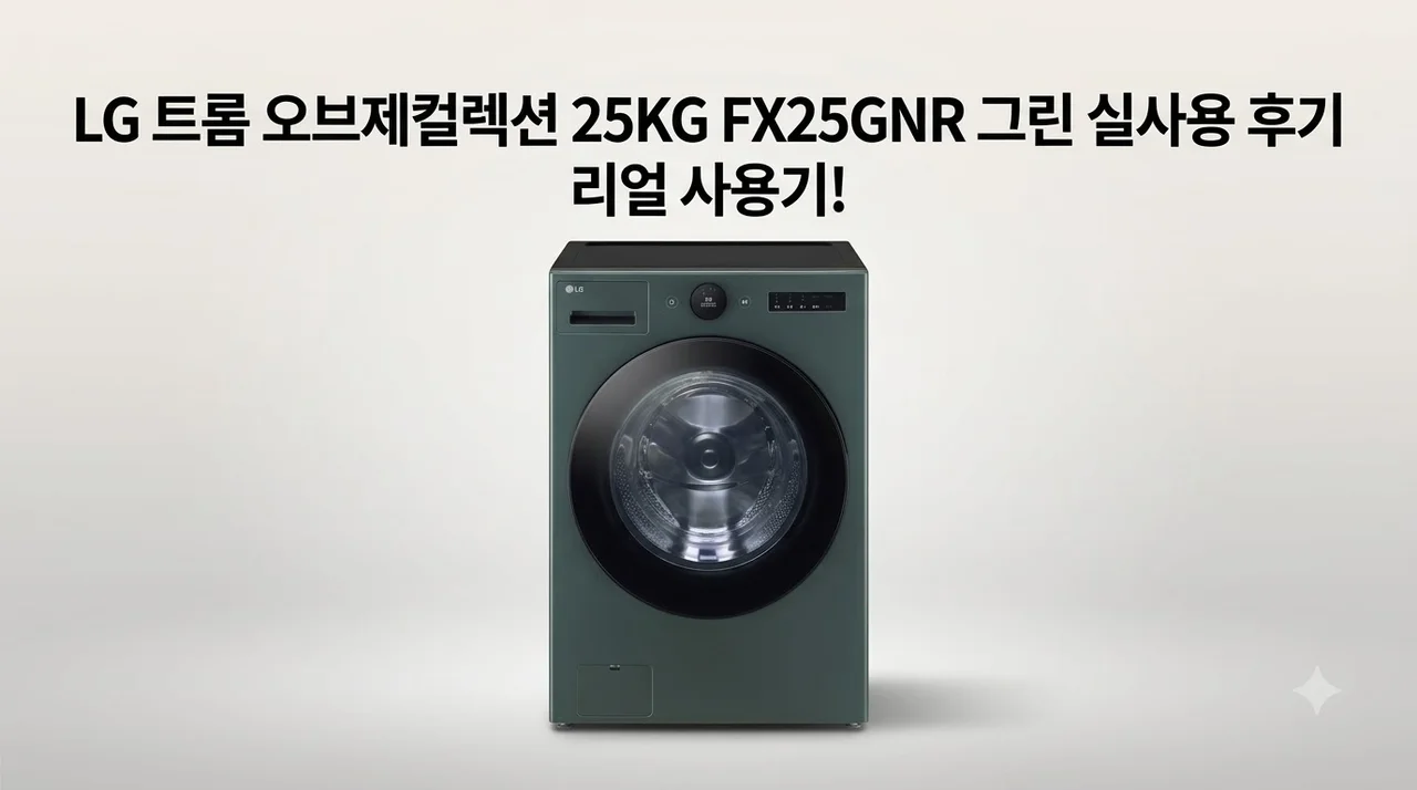 LG 트롬 오브제컬렉션 25KG FX25GNR 그린 실사용 후기