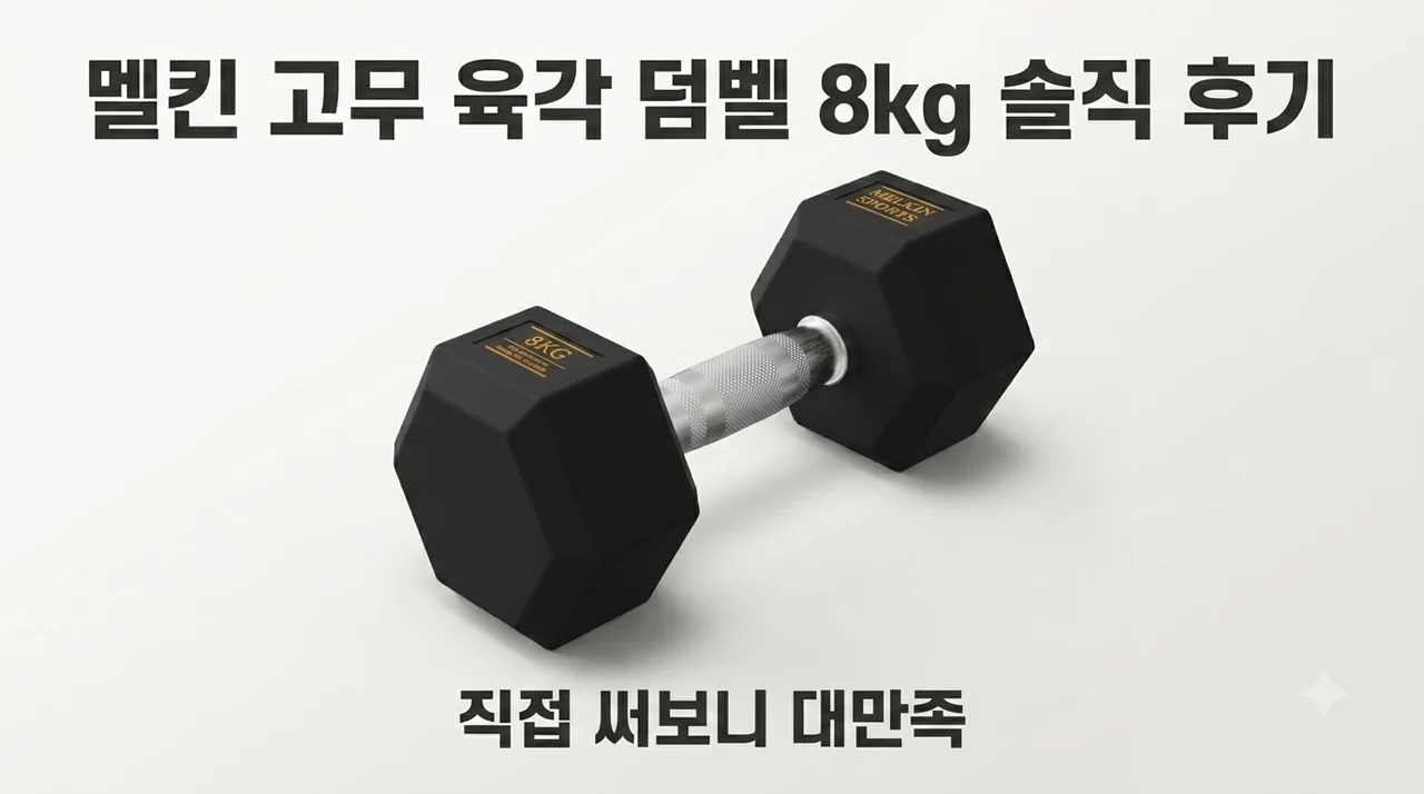 멜킨 고무 육각 덤벨 8kg 홈트 아령 솔직 후기, 직접 써보니 대만족