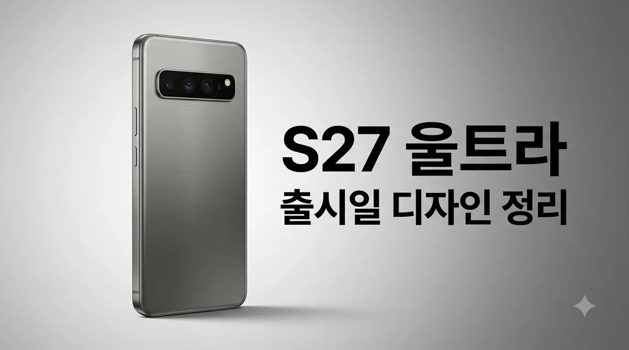 갤럭시 S27 울트라 디자인 유출 및 출시일 스펙 완벽 분석