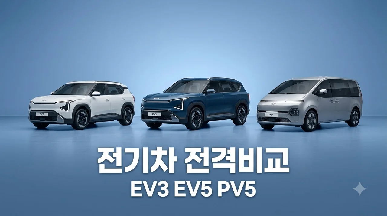 기아 EV3 EV5 PV5 비교 분석 나에게 딱 맞는 전기차 추천 가이드