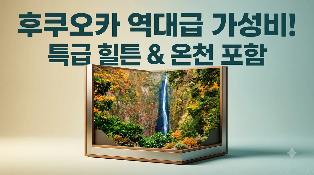 후쿠오카 4일, 특급 힐튼과 온천욕 84만 원대 역대급 가성비 힐링