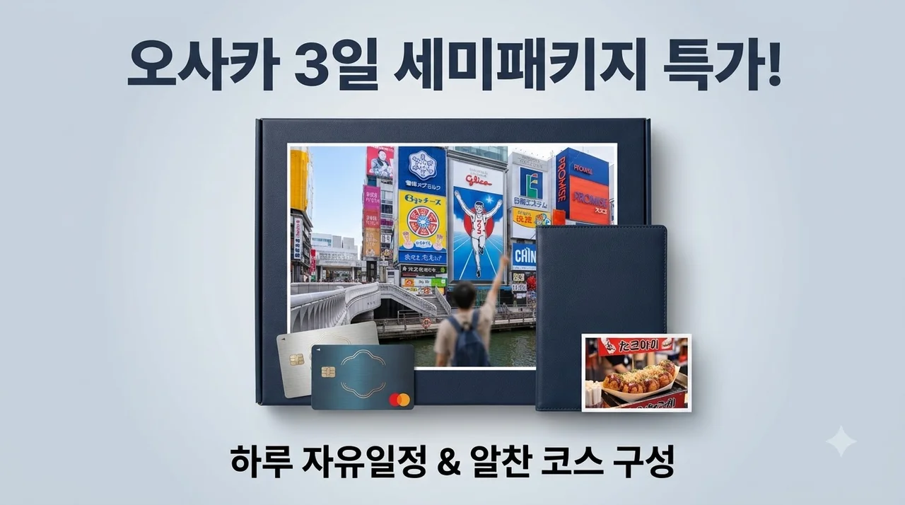 오사카 3일 64만원대, 하루 자유 일정이 포함된 세미패키지