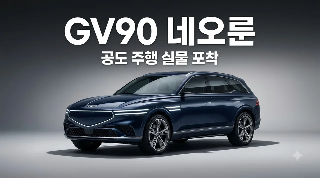 GV90 네오룬 공도 주행 모습 포착! 롤스로이스급 디테일과 출시일 분석