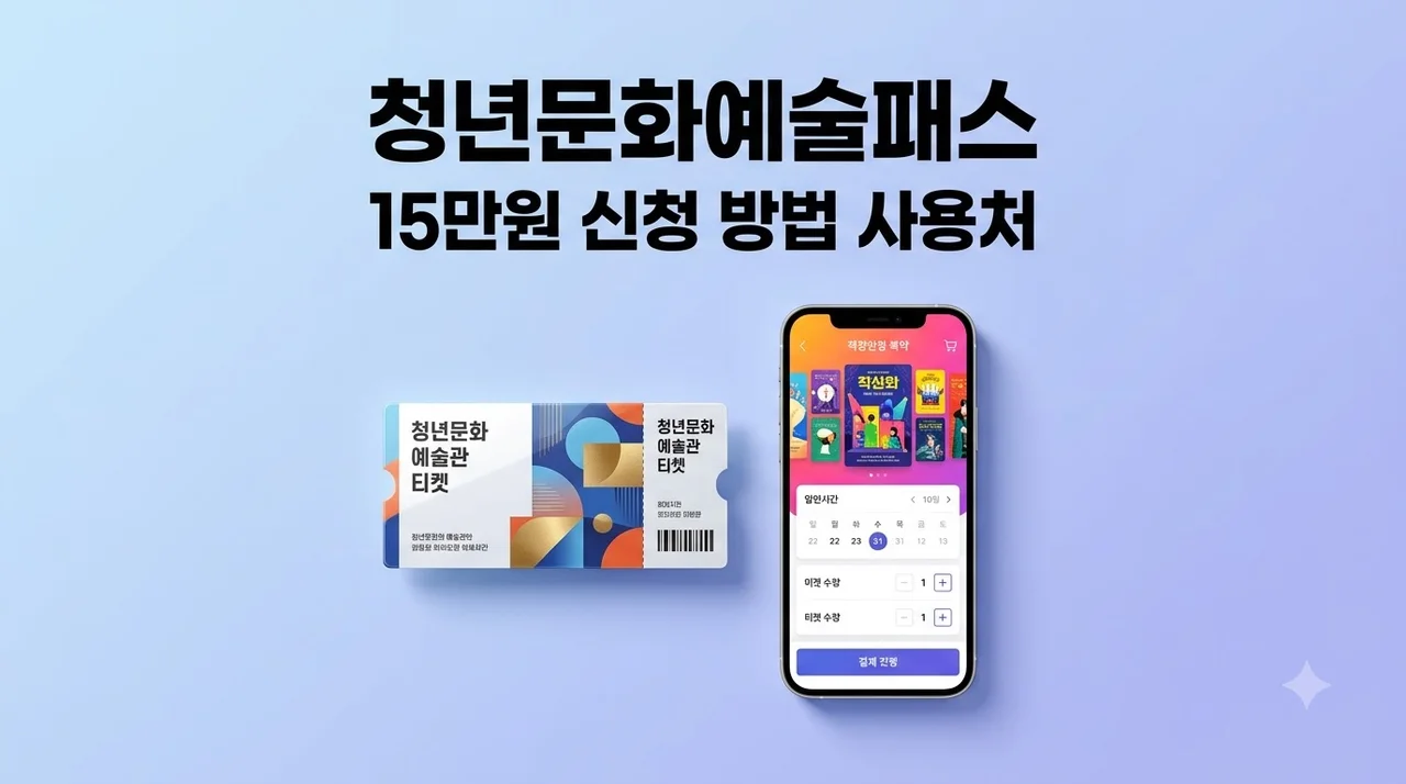 청년문화예술패스 신청 방법 및 사용처 총정리 (선착순 15만 원)