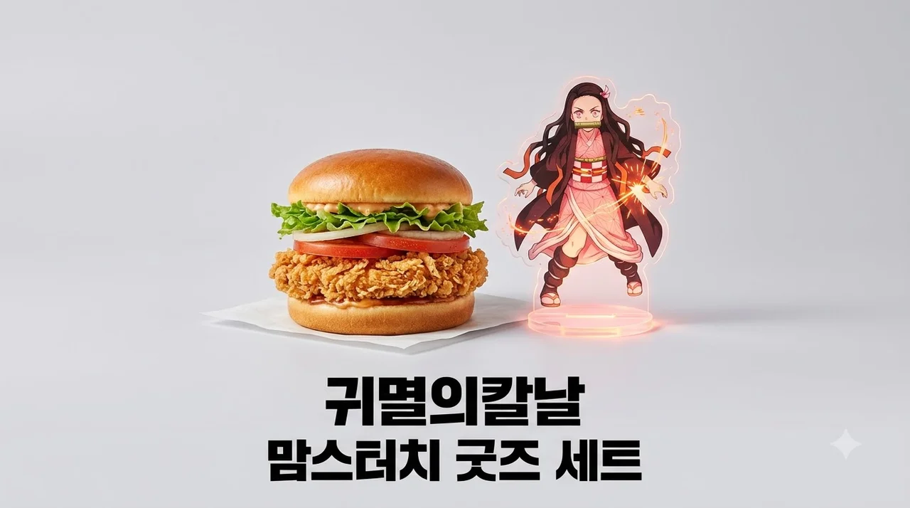 맘스터치 귀멸의칼날 콜라보 굿즈 세트 가격 종류 구매 꿀팁 총정리