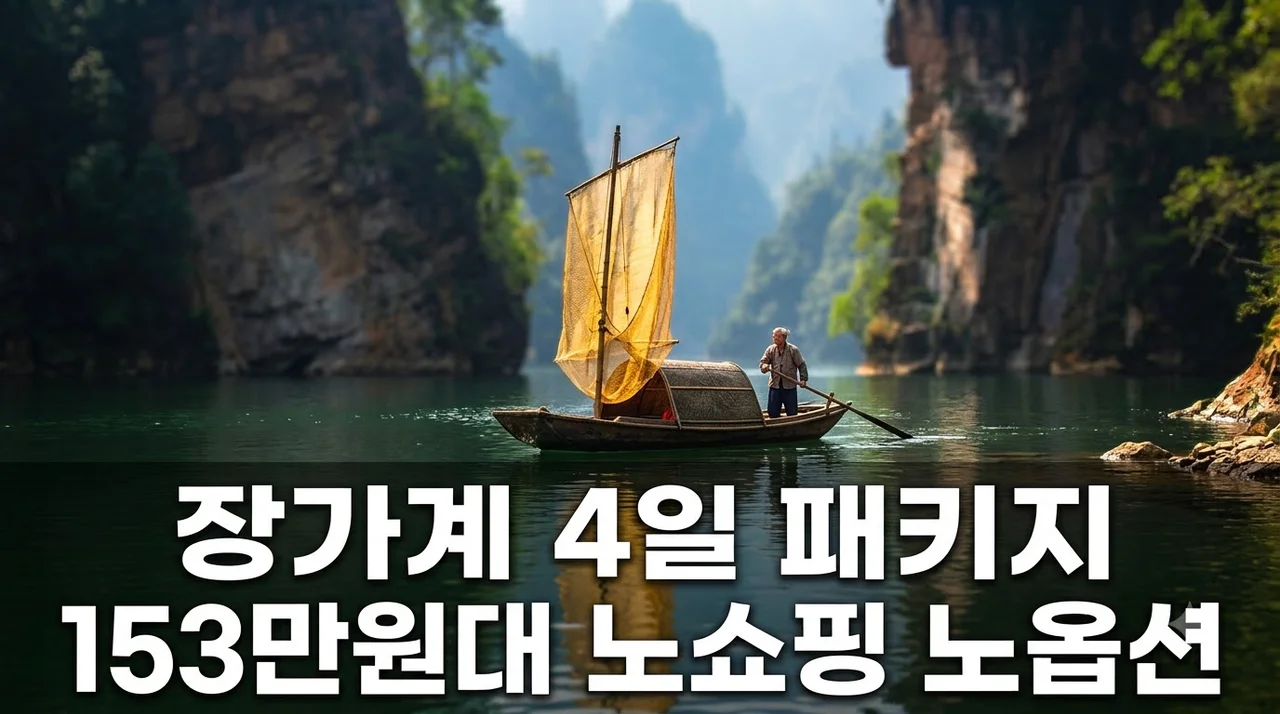 장가계 4일 ZERO 패키지 153만원대 노쇼핑 노옵션 완벽 힐링 여행