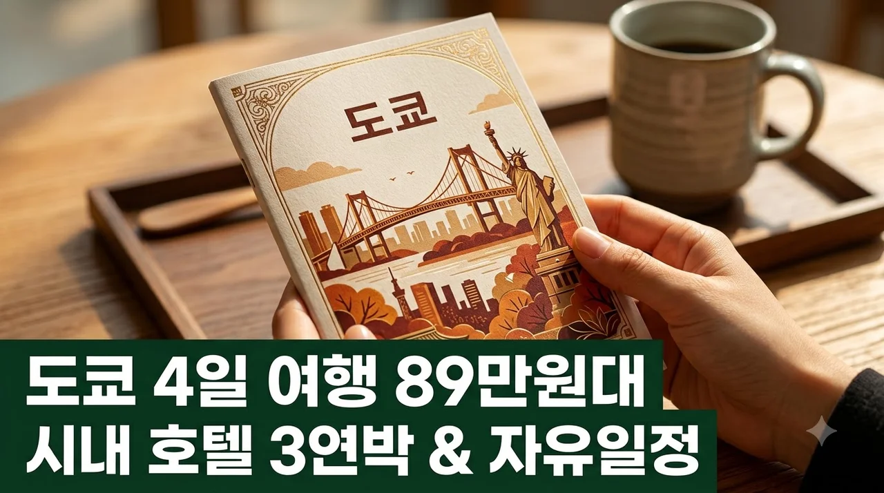 도쿄 4일 여행 89만원대 시내 호텔 3연박과 자유일정의 설렘