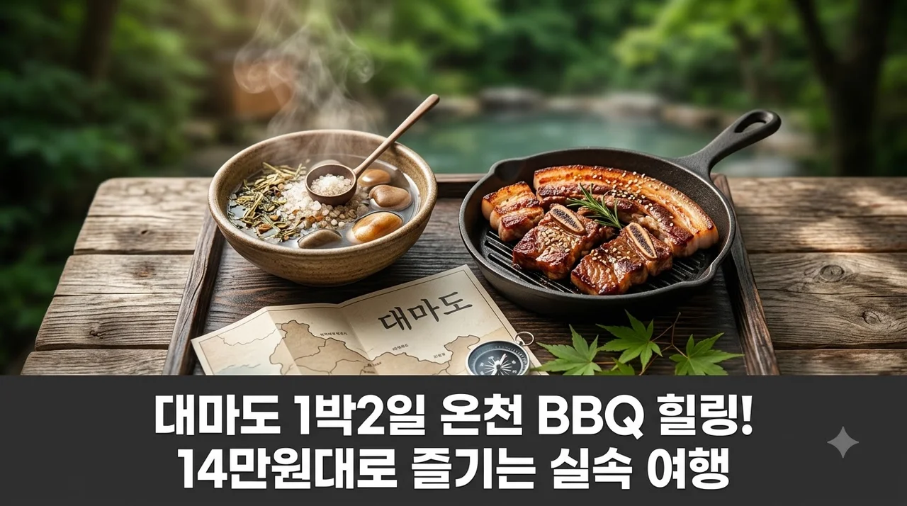 대마도 1박2일 여행, 14만원대 온천과 BBQ 포함 알찬 힐링