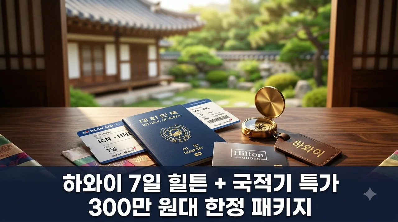 하와이 7일 힐튼 리조트와 국적기 에어텔 300만 원대 특가