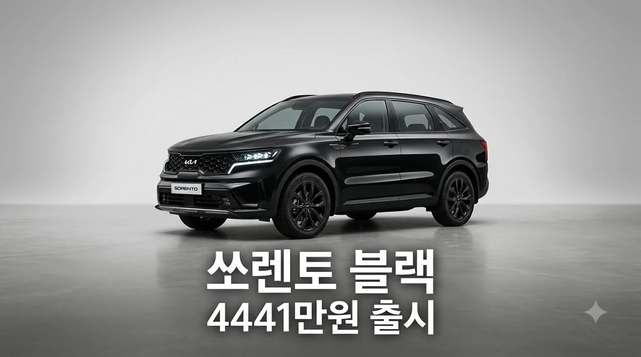 쏘렌토 2027 블랙에디션 4441만 원 출시! 가격 옵션 완벽 가이드