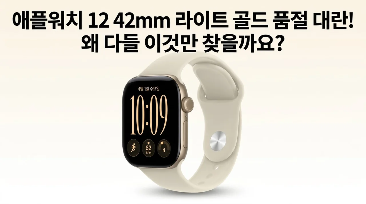 애플워치 12 42mm 라이트 골드 사전예약 대란인 이유