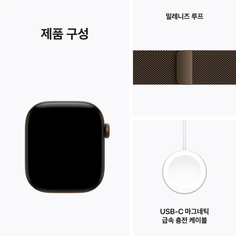 (2차 예약) 공식 애플워치 12 GPS 42mm 다크 브론즈 알루미늄, 다크 브론즈 밀레니즈 루프 MKDC4KH/A 상세 이미지 5